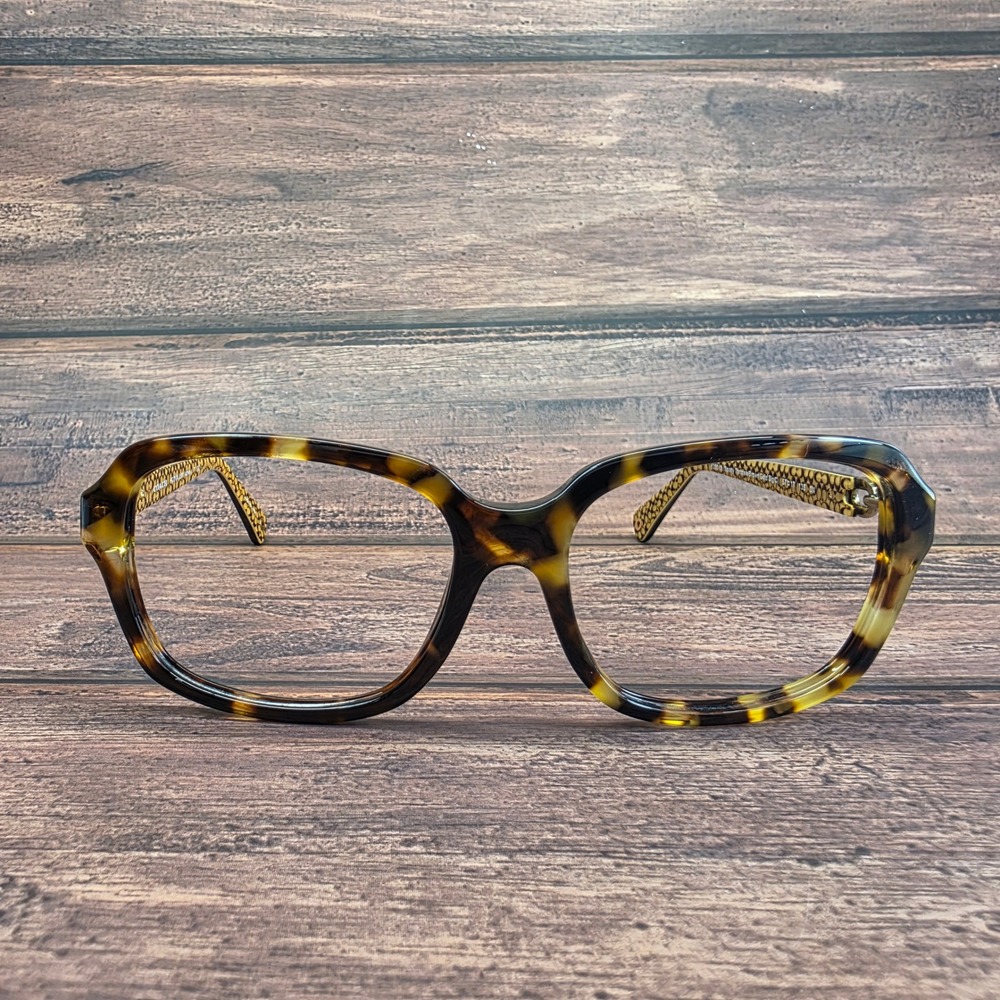 Coach HC 8104 L081 Ashley Spotty Tortoise Brown Gold Square Eyeglass Frames 57mm